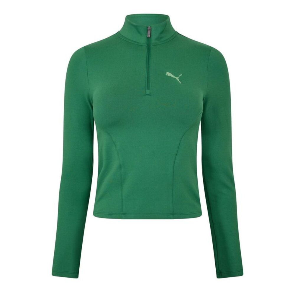 Puma Womens/Ladies Half Zip Fleece Top / Vine Green